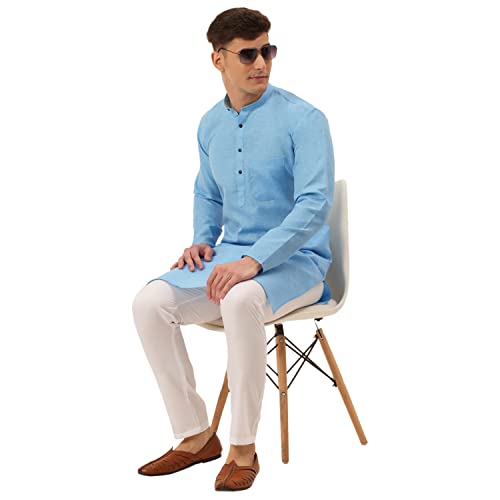Image of Jompers Men's Cotton Ethnic Solid Kurta.
