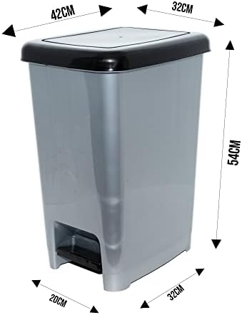 VR7 High Grade Plastic Pedal slim Waste Rubbish Kitchen Bin Dustbin (40L)