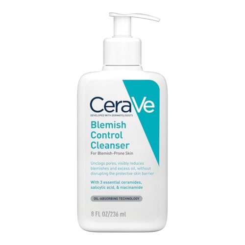 CeraVe Gel Moussant Anti-Imperfections, Peaux Grasses à Tendance Acnéique, 2%