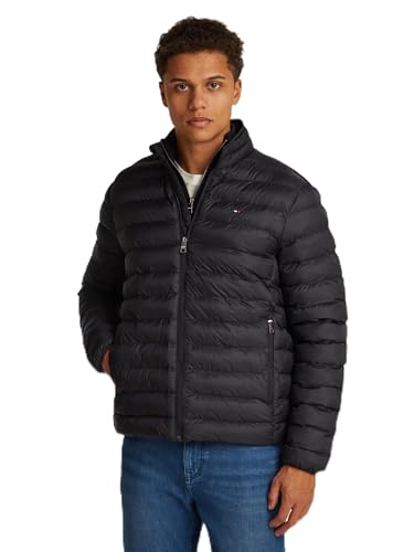 Tommy Hilfiger Veste recyclée compressible pour homme MW0MW39990 - Noir - M, Noir (noir), M