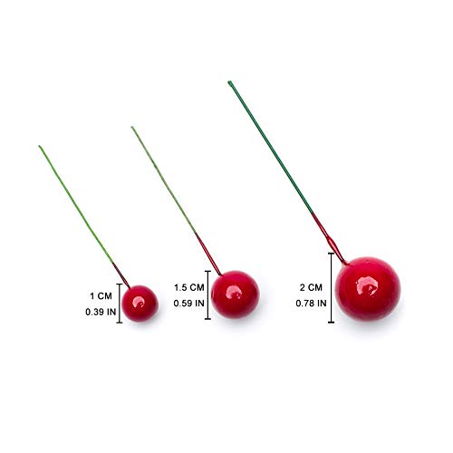 image for Feyees 100pcs Artificial red Berries Christmas Tree Floral Arrangement