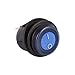 Alvinlite Blue LED Round Switch, 12V LED Dot Light Car Boat Round Rocker ON/Off SPST Switch