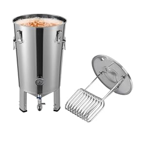 Whsiodj 32L Edelstahl Gärtank mit Kühlung