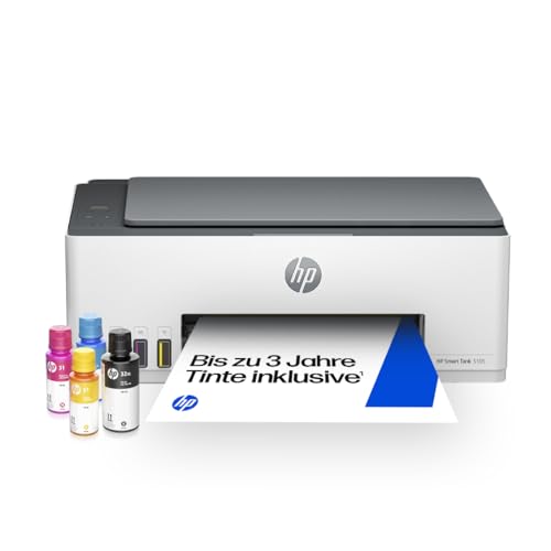 HP Smart Tank 5105 3-in-1 Multifunktionsdrucker (WLAN; Mobiles Drucken) – 3 Jahre Tinte inklusive, 3 Jahre Garantie, großer Tintentank, hohe Reichweite, Drucken in hoher Qualität HP Smart Tank 5105 3-in-1 Multifunktionsdrucker (WLAN; Mobiles Drucken) – 3 Jahre Tinte inklusive, 3 Jahre Garantie, großer Tintentank, hohe Reichweite, Drucken in hoher Qualität