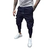 Pantalones de deporte cargo para hombre, pantalones de entrenamiento, pantalones de motorista, pantalones cortos para hombre de primavera e informales, elásticos, multibolsillo, ajustados, para