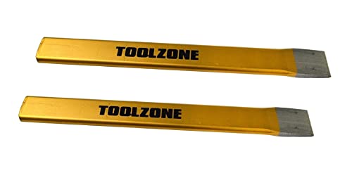Dunnet Tools Coppia di scalpello per dadi in acciaio freddo 240 mm x 26 mm x 7 mm meccanici ingegneri in acciaio al cromo vanadio temprato ad aria resistente metallo da lavoro a freddo scalpello