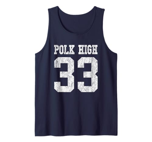 Polk High School Football Jersey 33 Aged Look Bundy Tank Top