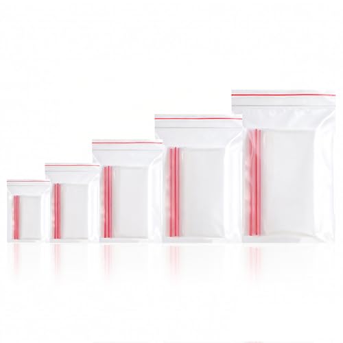 Romon Zip Beutel, 500 Stück PE-Material Transparent Verschließbare...