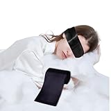 FUN SOUL Satin Eye Mask Blindfold, Soft and Comfortable Sleep Banded Mask for Adult Sex Couples Play, 59 IN (Black)