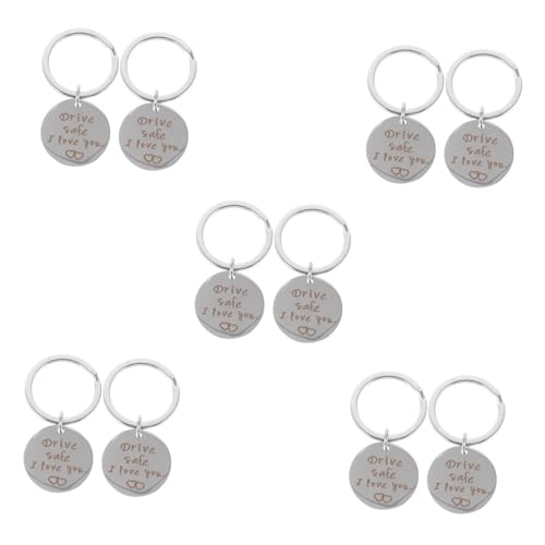 Porte-clés Je T'aime mignon en acier avec breloque détachable pour un cadeau romantique