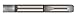 Micro 100 QSP-187-1.5 Half Round Blank - Quick Change, 3/16" Shank Dia, 1-1/2" OAL, Uncoated