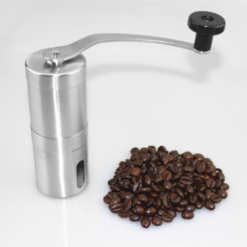 Molinillo de café manual portátil de acero inoxidable con manivela fácil de limpiar 5