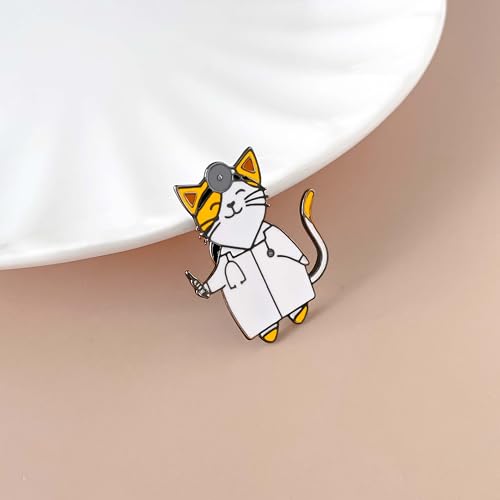 Image of Doctor Nurse Cartoon Pin,Medical Enamel Brooch Jewelry for Nursing Student Backpack Lapel Badge Gifts
