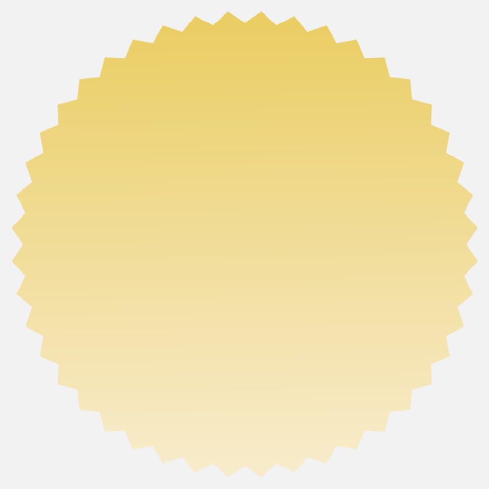 LabelsNstickers Standard Label Rolls - Burst - 2.25 Inch Seal - Gold Matte Foil - 125 Labels/Roll