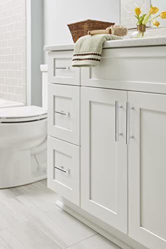 Image of Amerock | Cabinet Pull | Polished Chrome | 3 inch (76 mm) Center to Center | Bar Pulls | 1 Pack | Drawer Pull | Drawer Handle | Cabinet Hardware | 3 inch (76mm) Center-to-Center Mounting Distance and 5-3 /8 inches Overall Length, Durable Carbon Steel Cabinet Hardware