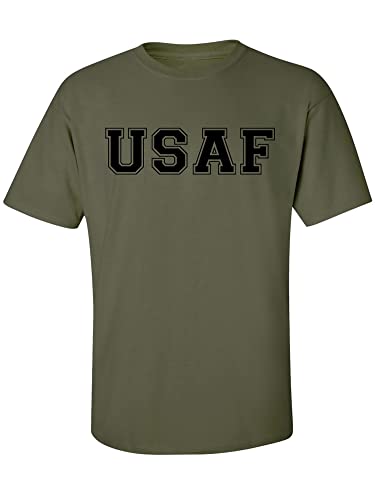 USAF Air Force Adult Short Sleeve T-Shirt in Military Green
