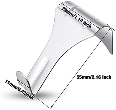 ZEACCT 20 PCS Moulding Hanging Hooks,Picture Rail Hooks Hangers Stainless Steel for Art Exhibition Gallery Picture Clothes Keys Holder for Kitchen Bedroom and Office Hanging Photos,Nickel Plated