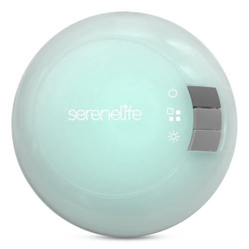 SereneLife Bath-Light Remote Control, Water-Resistant, 2-in-1 Bubble Intensity & Light Control, Auto Sequence Color, IR Technology, Compatible with SereneLife Massage Mats, Clear Button Design