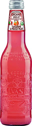 Galvanina - Tangerine & Prickly Pear - Premium Organic Italian Sparkling Fruit Beverage - 12 fl oz (12 Glass Bottles)