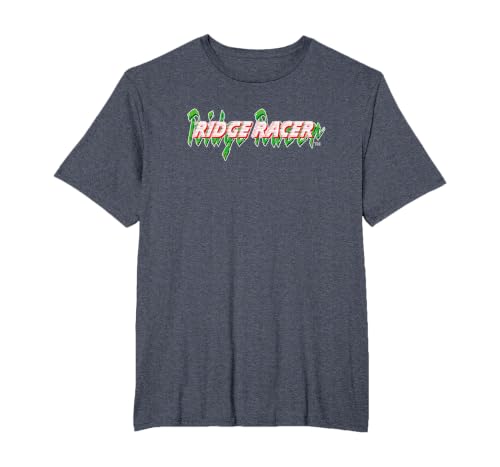 【NAMCO Legendary】 Ridge Racer 001 T-Shirt, Men's Big and Tall, Heather Blue, 2X Tall