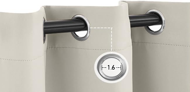 Miniatura 3 de RYB HOME Cortinas opacas  Cortina extra ancha con bloque de luz para puerta corrediza, ventana de privacidad para interiores y exteriores, cortinas