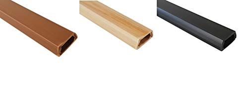 1m Kabelkanal Selbstklebend, 12,7x11mm Außenmaß – Dunkelbraun Meliert, Aus Stabilem PVC