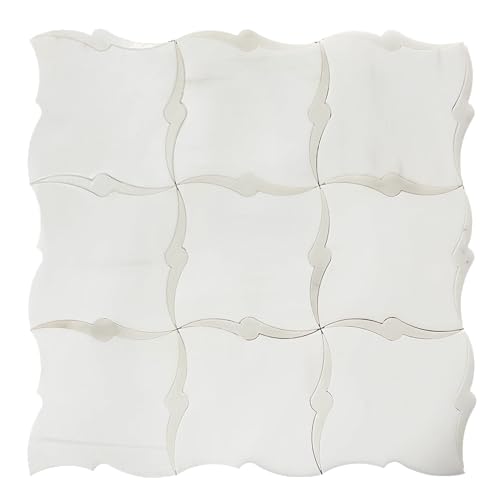 Tile & Top Dolomite & Calacatta Waterjet Mosaic Tile, Premium