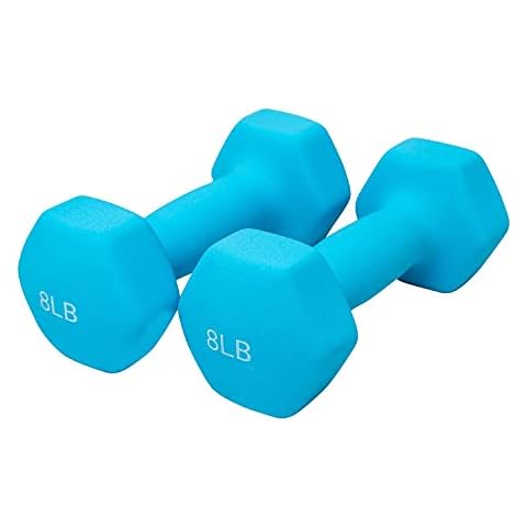 Set of 2 Neoprene Coated Dumbbells Pair Hand Weights Cover