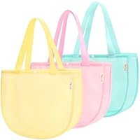 Tagitary Sacos De Conchas De Praia De Malha Para Brinquedos De Praia Para Crianças, Brinquedos De Areia Para Crianças, Bolsa De Tesouro Essencial Para Praia, Bolsa De Piscina, Bolsa De Armazenamento