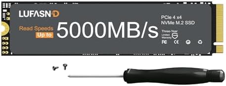 1TB M.2 NVMe SSD 2280 PCIe Gen4 x4, Up to 5000MB/s, 3D NAND TLC I...