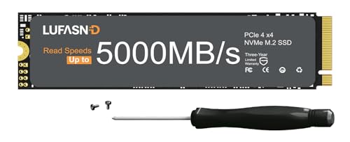 Lufasnd 4TB M.2 NVMe SSD 2280 PCIe Gen4 x4, Up to 5000MB/s, 3D NAND TLC Internal Solid State Drive, Ultra-Fast Gaming Storage Upgrade for Gaming PC, Laptop & Desktop, PS5 Compatible