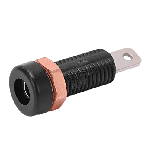 Image of 10pcs 4mm Banana Jack Socket Mount Binding Post Connector Adapter Panel Banana Jack Connector Panel for Electronic Instrument (Black)