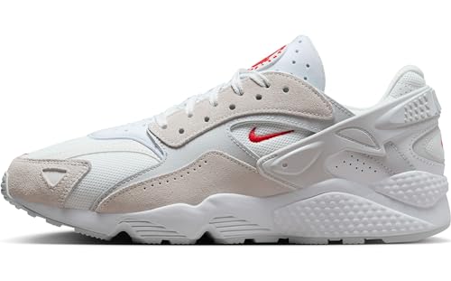 Nike Air Huarache Runner Men's Shoes (DZ3306-102, Summit White/Photon Dust/White/University Red) Size 7