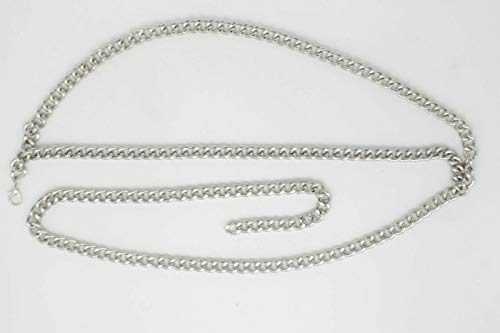 Women Club Wear Fashion Belt Metal Silver Color Metal Chain Links Ball Charm Plus Size XL XXL4