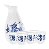 Magnifique design de pivoine : motif complexe de fleurs de pivoine ajoute une touche d'élégance et d'art, ce qui en fait un bel ajout à n'importe quelle maison ou événement, récipient à vin, tasses à saké en céramique