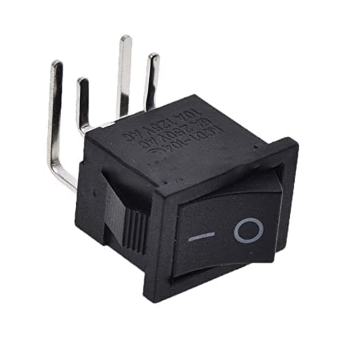 5pcs KCD1-104 L Rocker Switch Rocker Switch Curved Legs 4 feet Bent KCD1-104 / L with Legs Bent All Copper