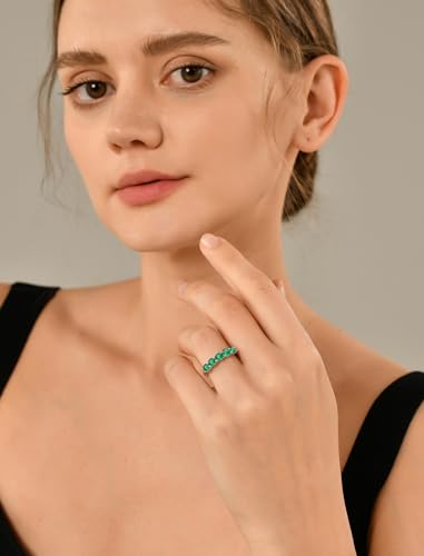 YL Stackable Rings for Women 925 Sterling Silver Eternity Ring Birthstone Wedding Band Anniversary Jewelry2