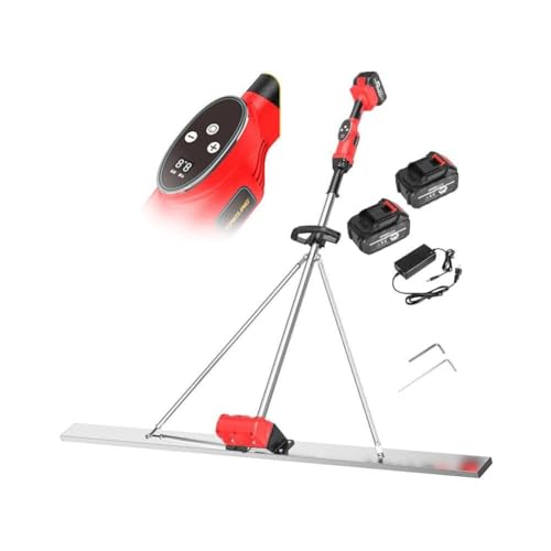 Power Screed - Galleggiante elettrico portatile con controllo touch LED, 9 regolazioni di velocità, lame da 150/180/200 cm, tecnologia a doppia vibrazione aggiornata