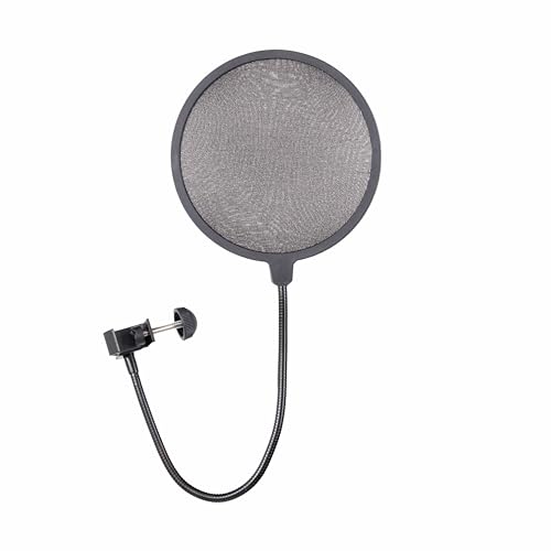 Rok-It Vocal Recording and Podcasting '6 Nylon Pop Filter with 11.5-inch Gooseneck, Clamps to Most...