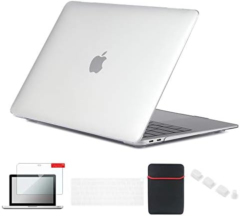 Se7enline New Mac Book Air 13 inch Case 2020/2019/2018 Cover for MacBook Air 13 Inch with Retina Display Touch ID Model A1932/A2179 with Sleeve Bag, Keyboard Cover, Screen Protector, Transparent Clear
