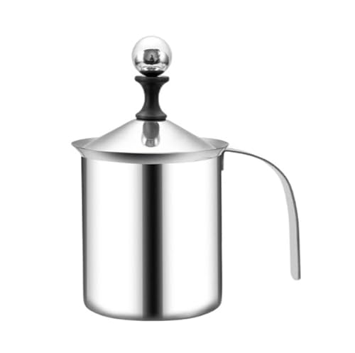 ミルク泡立て器 コーヒー泡立て器 ハンドポンプ ミルク泡立て器 手動式 ミルクフォームメーカー ステンレススチール コーヒー泡立て器用(16×21cm)