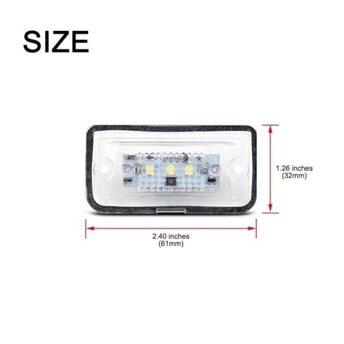 Lámpara de matrícula blanca para Mercedes Clase C W203 iluminación intensa 4