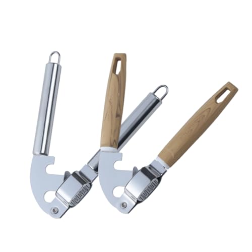 Cabilock 3 Juegos Prensa De Ajo Garlic Press Kitchen Gadgets Tirador Madera Panelas Cozinha Neto Placa Giratoria Picadora De Ajos Manual Cortadora De Ajo Acero Inoxidable 2 Piezas * 3