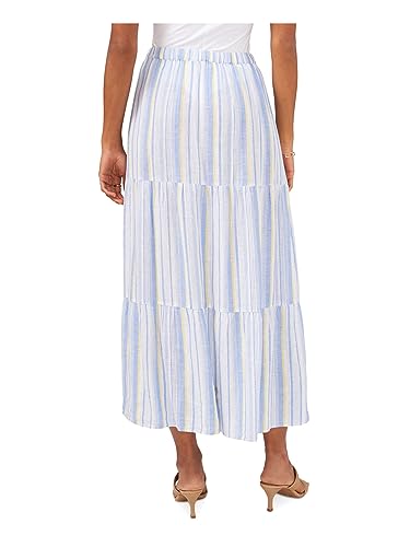 Vince Camuto Womens Linen Blend Striped Midi Skirt2