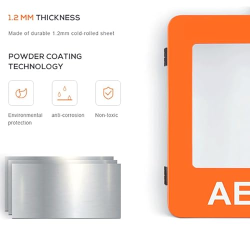 Armoire de rangement AED anti-vandalisme à commande à double interrupteur et alarme