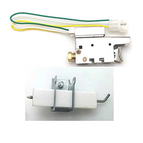 Furnace Part LH680005 Replacement Gas Furnace Pilot Light 3 Wire Safety Ignition Switch & Pilot Burner Electrode LH680512 - Furnace Replacement Parts Combo for Top HVAC Brands by B&C Ecom LLC