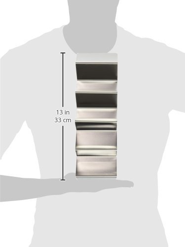 American Metalcraft TSH5 Stainless Steel Taco Holder, 4-5 Compartments, 4" x 13.7", Silver - Image 3
