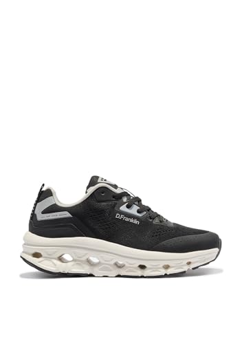 D.Franklin Zapatillas Deportivas Unisex Aero Dual Negro/Blanco Roto - Zapatillas de Vestir Unisex - Moda Casual - Talla (38)