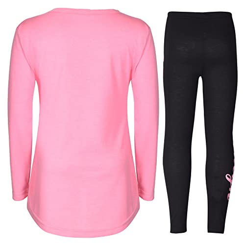 Image of A2Z 4 Kids Girls Love Crop Top T-Shirt And Splash Fashion Leggings Girls Pants Kids Outfit Sets Age 5-14 Years