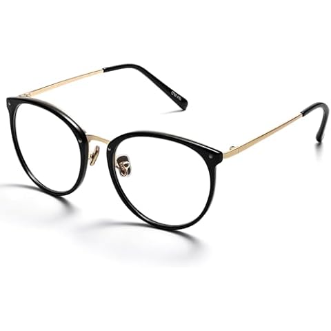 CAXMAN Oversized Cat Eye Glasses for Women Vintage Black Frame Cover